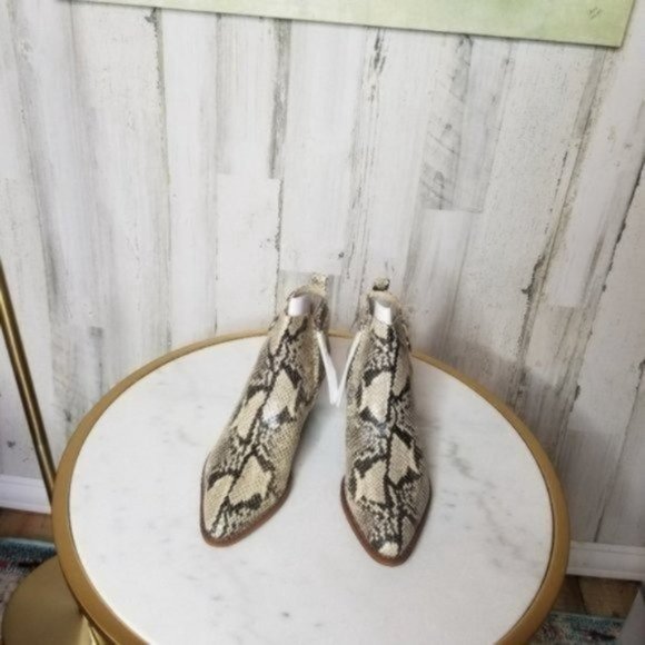 Sam Edelman Neena Bootie Black Nude Snake - Picture 11 of 12